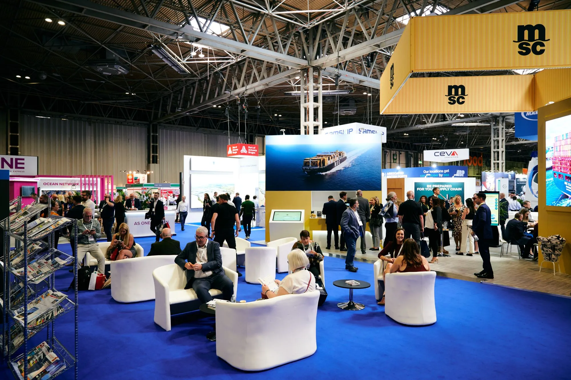 Booth displays at Multimodal 2026.